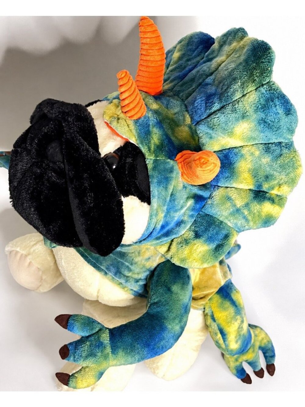 Top Paw Triceratops Dinosaur Dog Halloween Costume Medium Pet Blue Green Plush